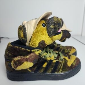 Adidas X Jeremy Scott Camouflage Bear Sneakers with